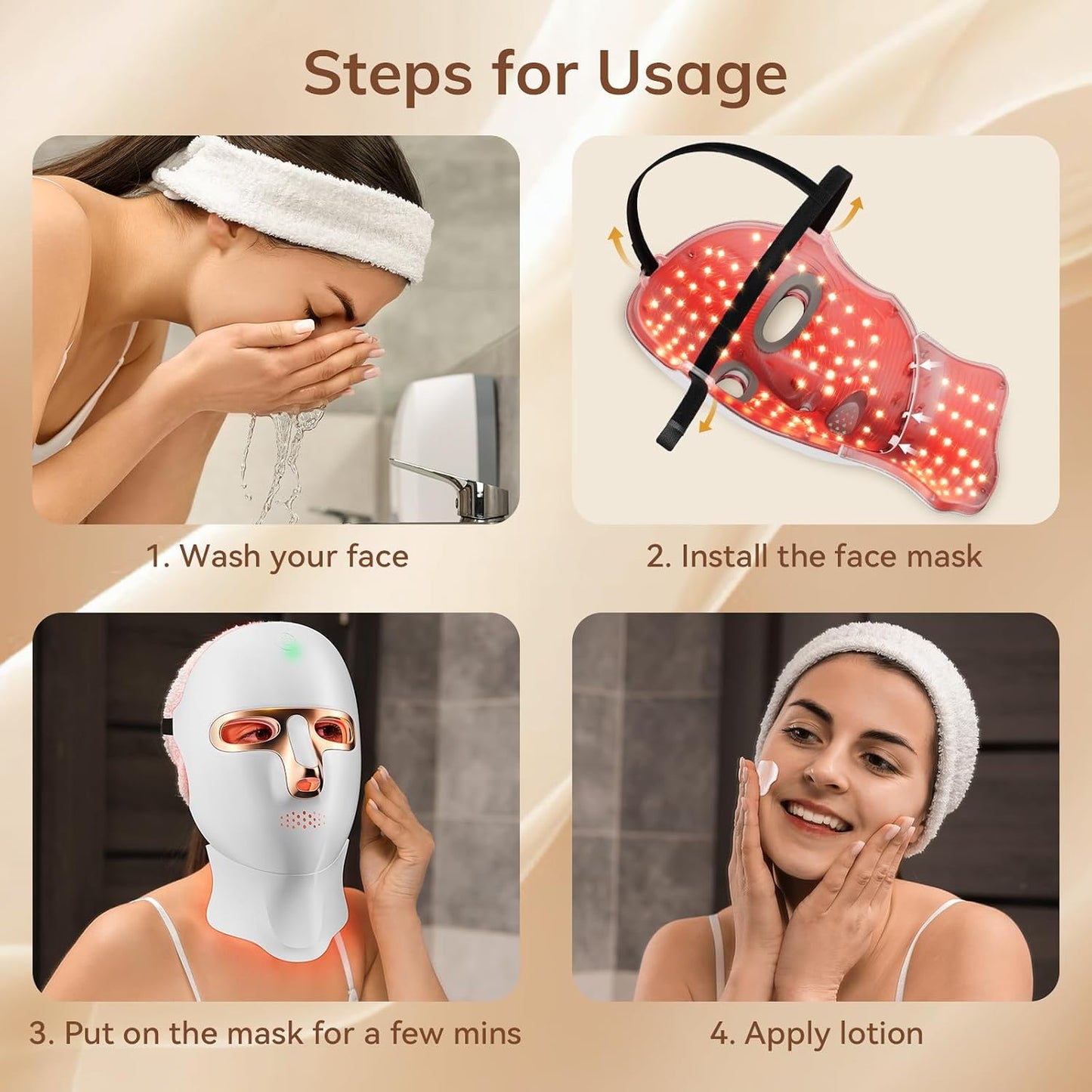 Lumiglow Pro — LED Red Light Therapy Mask | At-Home Anti-Aging & Skin Rejuvenation Device