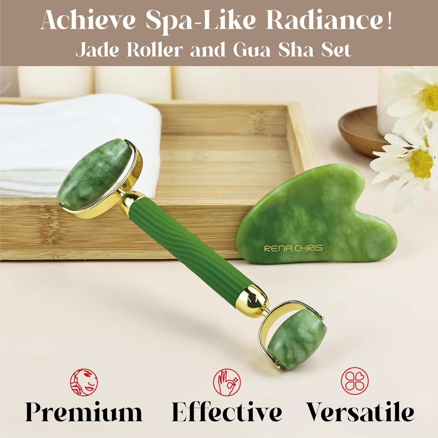 Icylift Facial Roller & Gua Sha — Cooling Puffiness Reducer for Jawline & Under-Eye