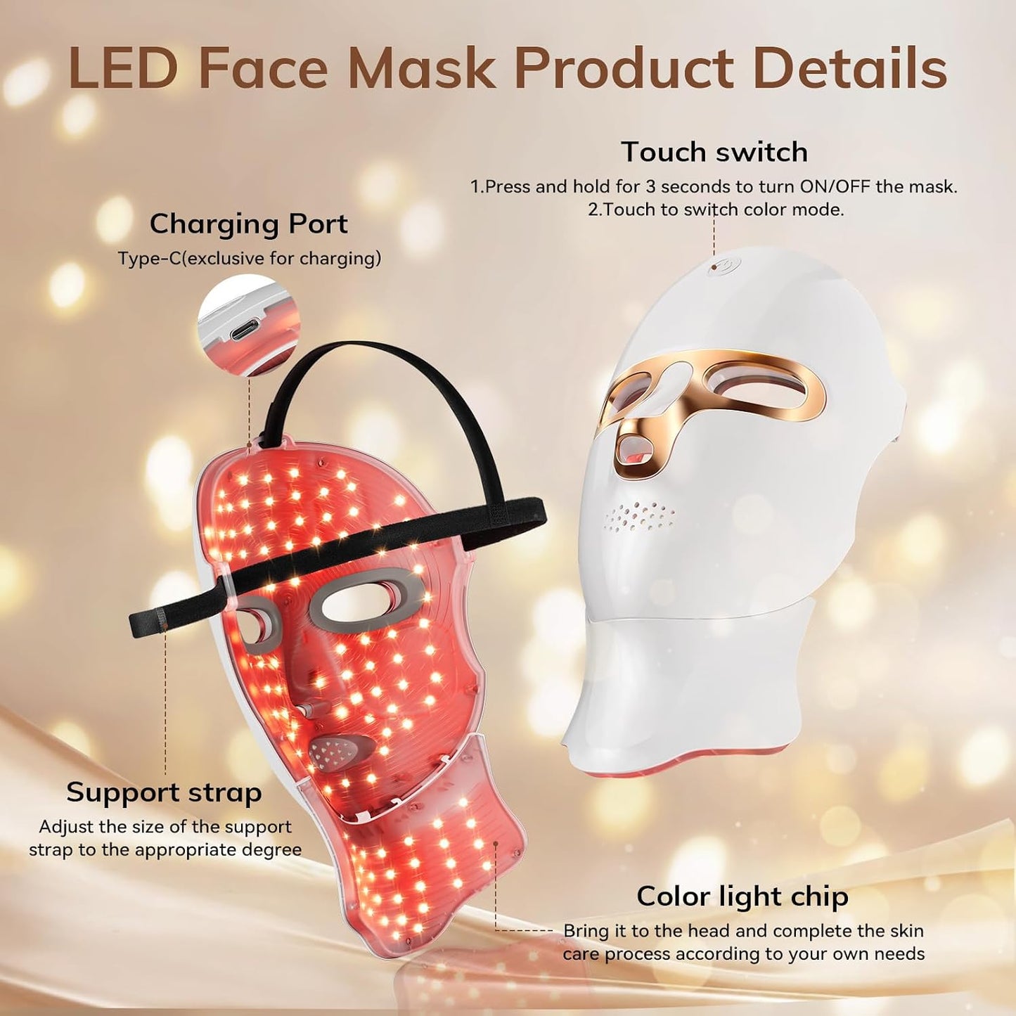 Lumiglow Pro — LED Red Light Therapy Mask | At-Home Anti-Aging & Skin Rejuvenation Device