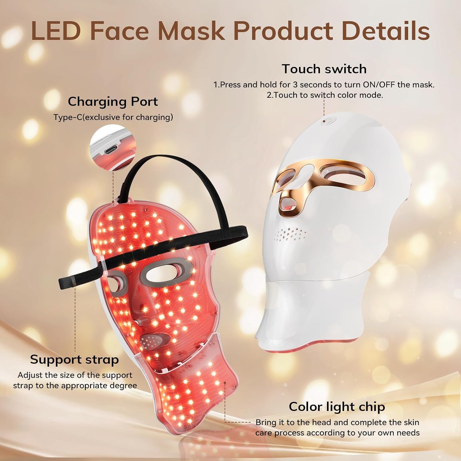 Lumiglow Pro — LED Red Light Therapy Mask | At-Home Anti-Aging & Skin Rejuvenation Device