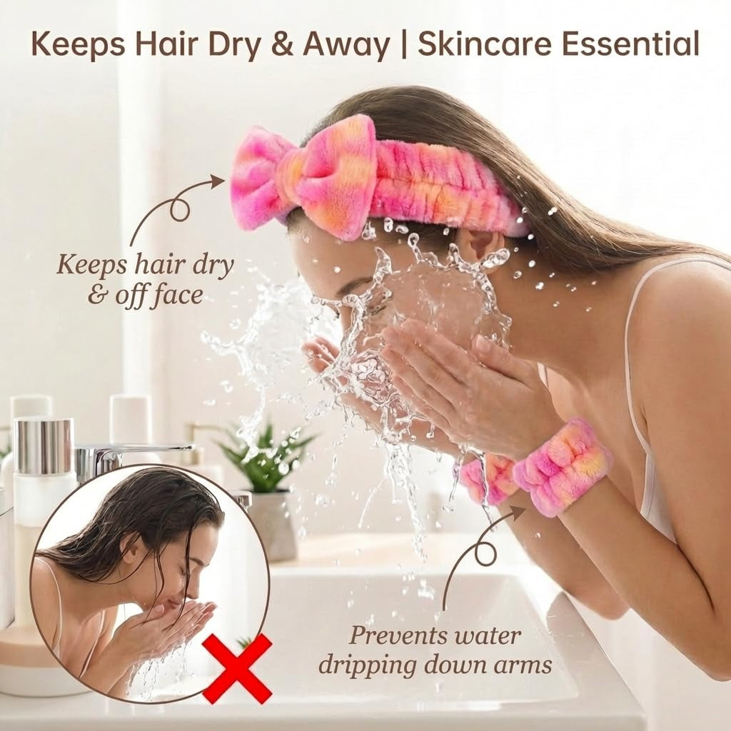 Ultimate Spa Set (8 Pcs) — Headbands, Wristbands & Scrunchies | Skincare Self-Care Gift Bundle
