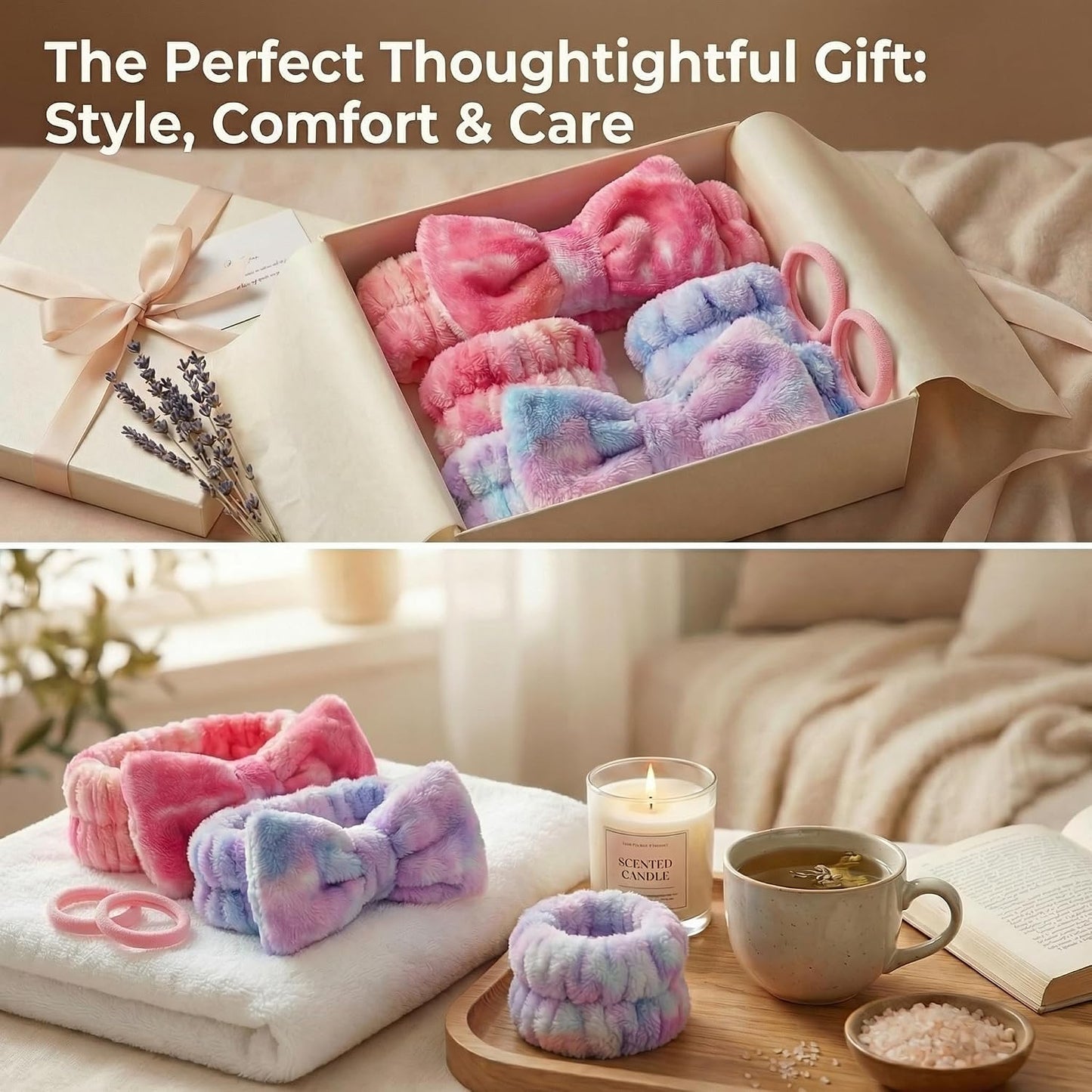 Ultimate Spa Set (8 Pcs) — Headbands, Wristbands & Scrunchies | Skincare Self-Care Gift Bundle