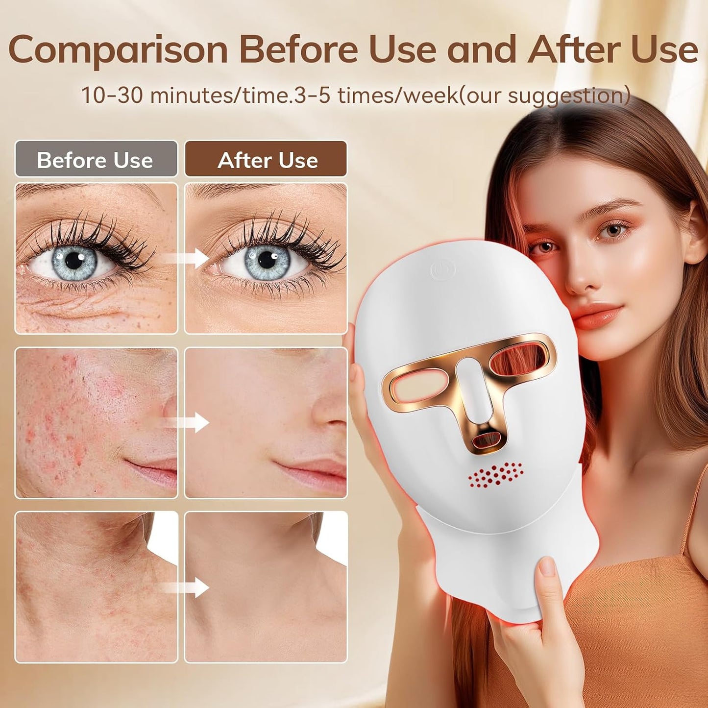 Lumiglow Pro — LED Red Light Therapy Mask | At-Home Anti-Aging & Skin Rejuvenation Device