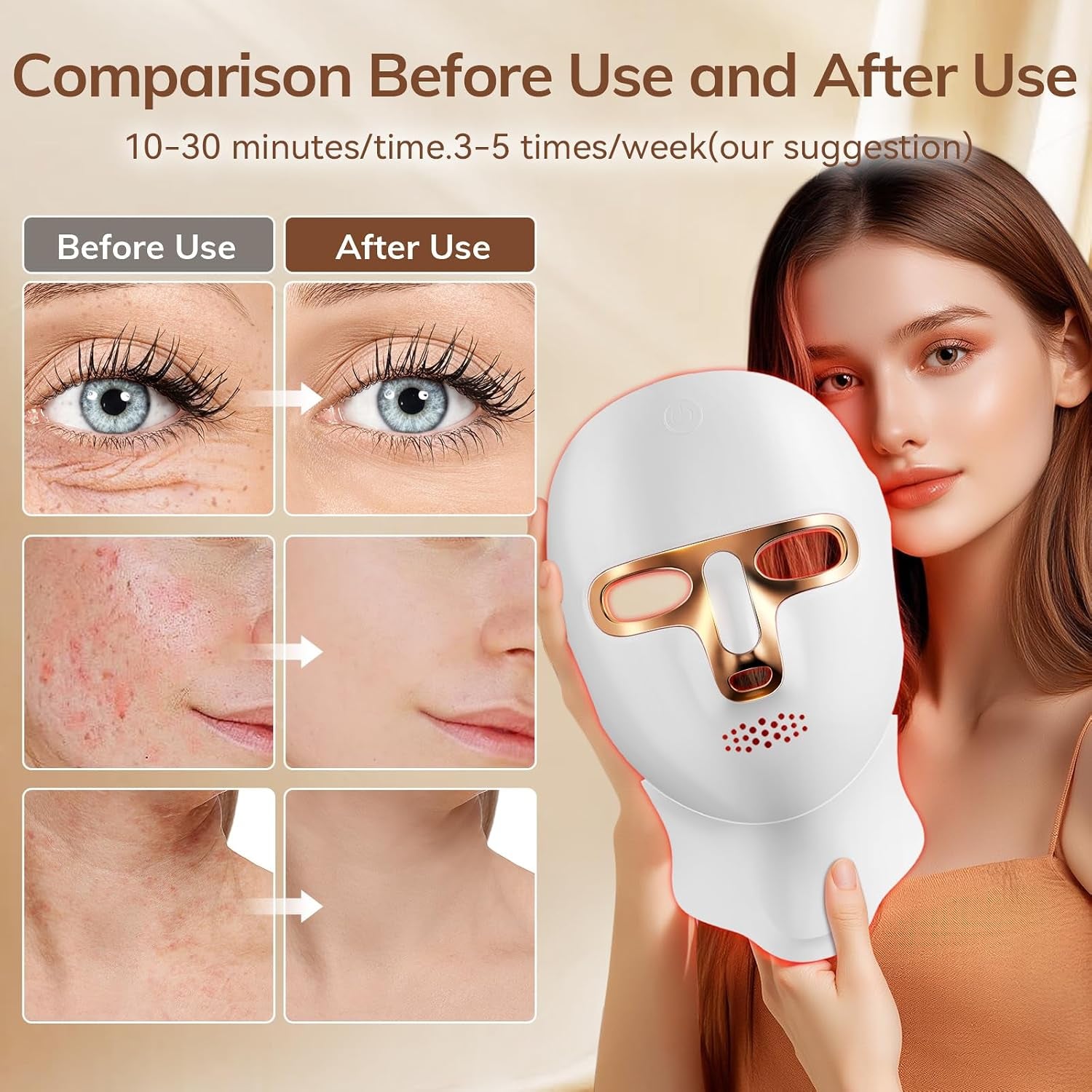 Lumiglow Pro — LED Red Light Therapy Mask | At-Home Anti-Aging & Skin Rejuvenation Device
