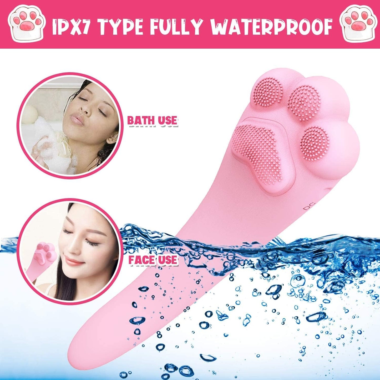 Glowprep Sonic Facial Cleansing Brush | Deep-Clean Silicone Exfoliator for Radiant Skin