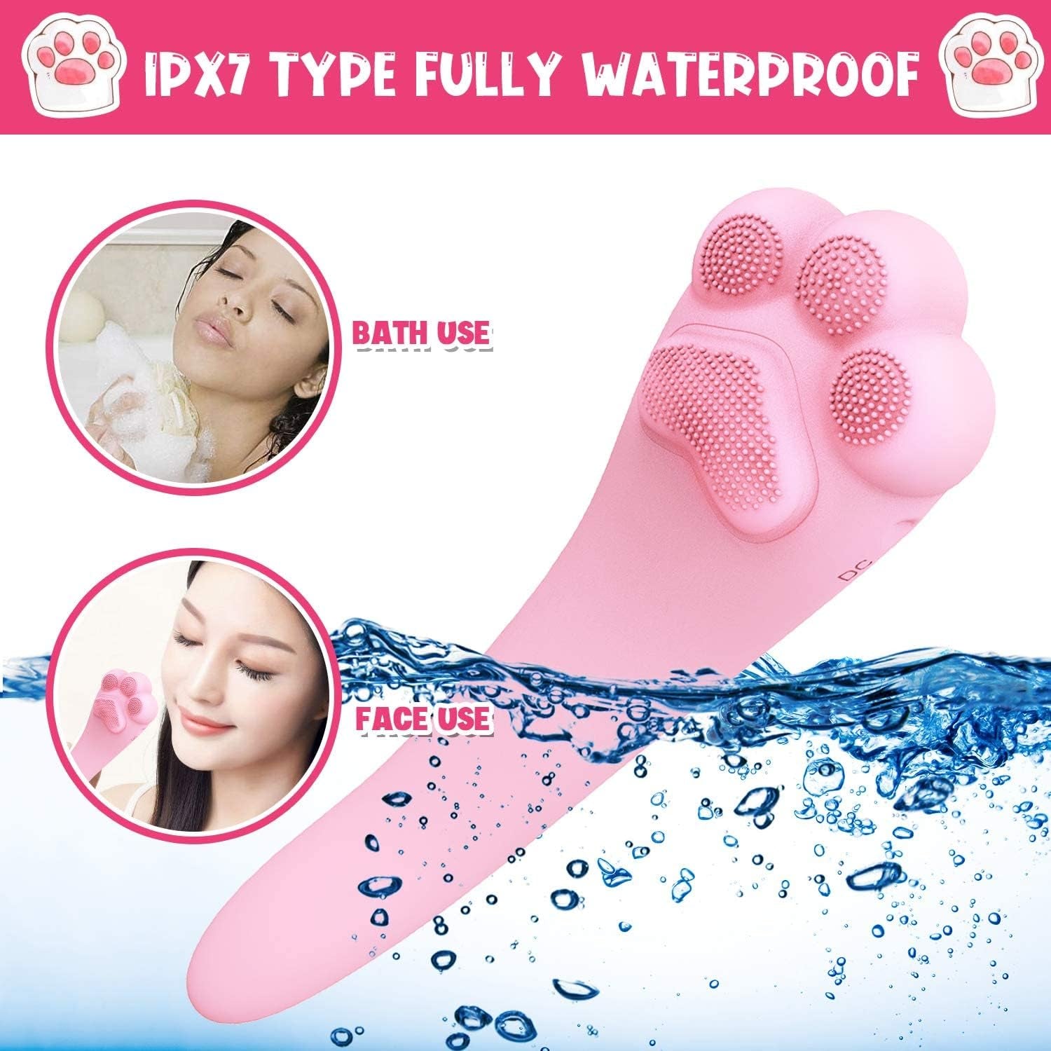 Glowprep Sonic Facial Cleansing Brush | Deep-Clean Silicone Exfoliator for Radiant Skin