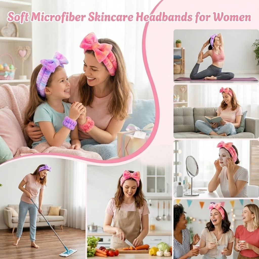 Ultimate Spa Set (8 Pcs) — Headbands, Wristbands & Scrunchies | Skincare Self-Care Gift Bundle